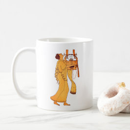 Taza De Café Músico griego antiguo cantando y tocando Kithara