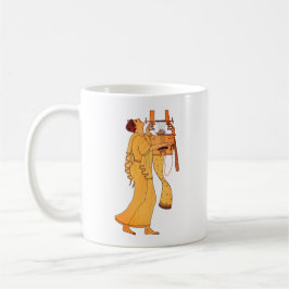Taza De Café Músico griego antiguo cantando y tocando Kithara