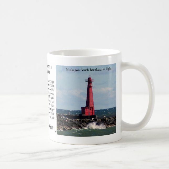 Taza De Café Muskegon South Pierhead & Breakwater Lights mug (Derecha)