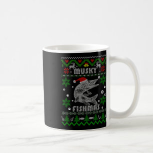 Taza De Café Muskie Angler Fishmas Musky Fishing Regalos Ugly C