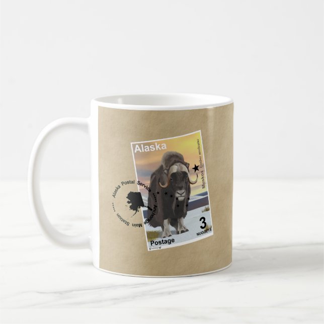 Taza De Café Muskox Stamp Souvenir (Izquierda)