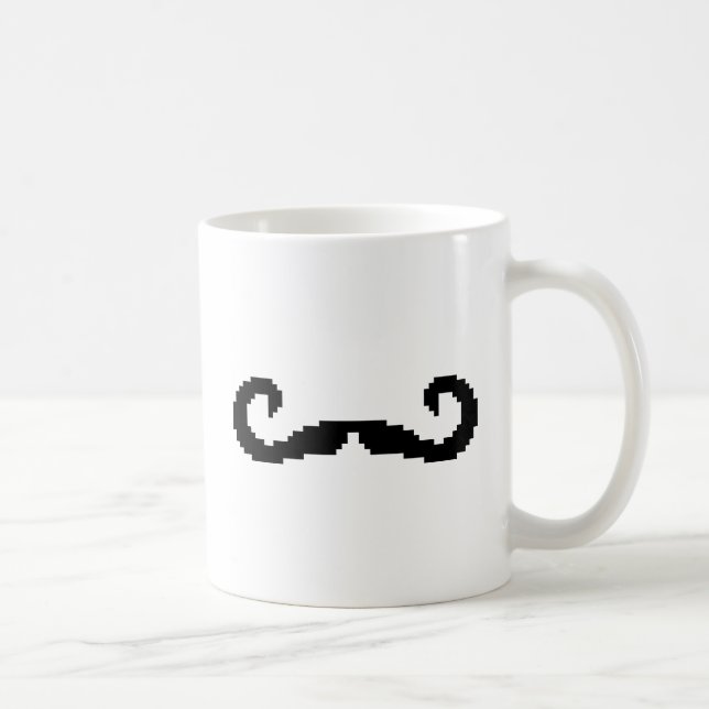 Taza De Café Mustache de manillar para píxeles de 8 bits (Derecha)