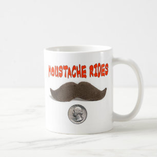 TAZA DE CAFÉ MUSTACHE RIDES 25 CENTAVOS