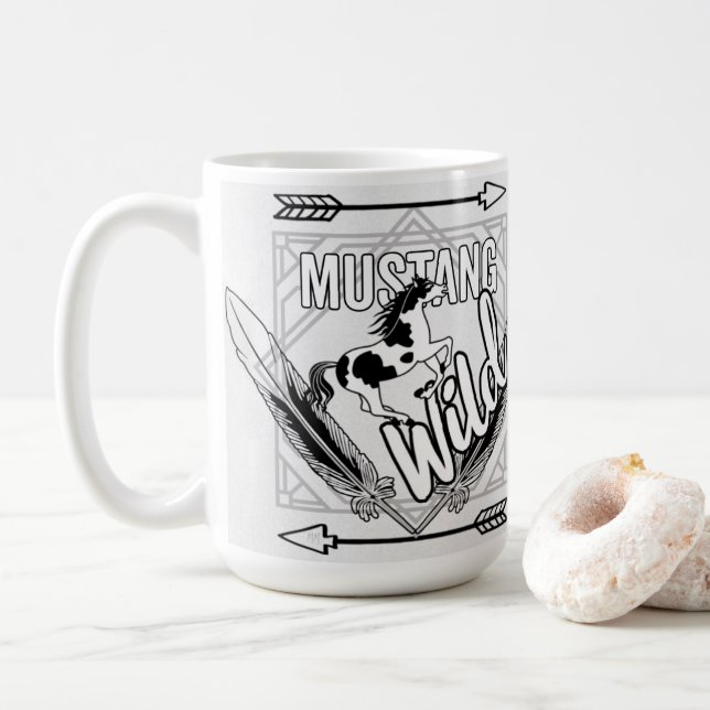 Taza De Café MustangWild Pinto Drinkware (Con donut)