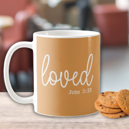 Taza De Café Mustard Love Faith Cita minimalista