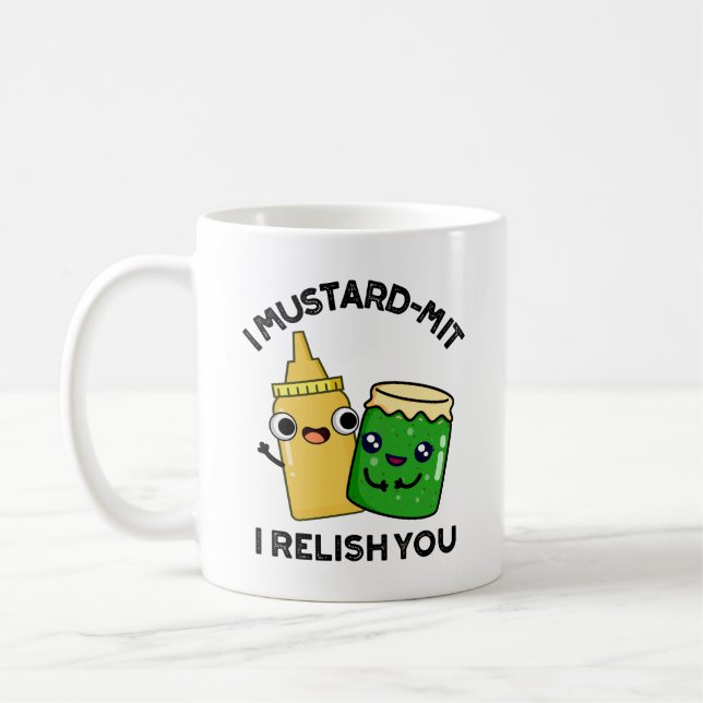 Taza De Café Mustard-mit Te Retiro El Divertido Pun Acondiciona (Izquierda)
