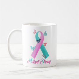 Taza De Café Mutante fuerte con la cinta rosada/verde azulada