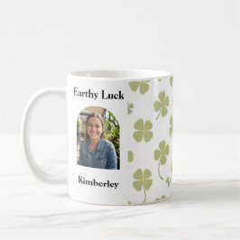 Taza De Café Muted Sage Green Lucky Charm Personalized