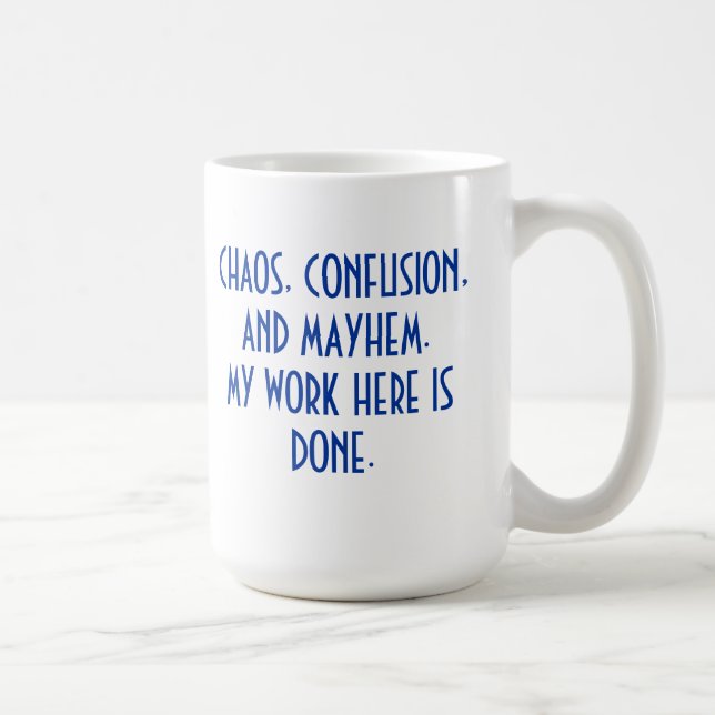 TAZA DE CAFÉ MUTILACIÓN DE LA CONFUSIÓN DE MUG-CHAOS (Derecha)