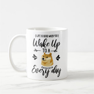 Taza De Café Muy Bonito ¡Wow! Dogecoin Meme Hodl