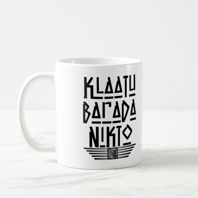 Taza De Café Muy divertido Klaatu Barada Nikto Café Mug (Izquierda)