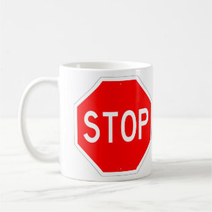 Taza De Café Muy divertido STOP Rótulo Café Cup