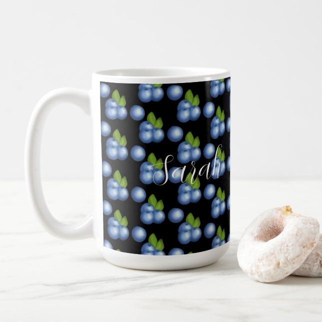 Taza De Café Muy dulces Blueberries de verano (Con donut)