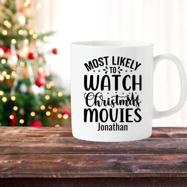Taza De Café Muy gracioso ver películas de Navidades (Subido por el creador)