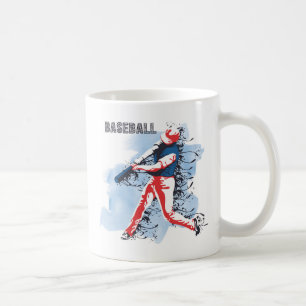 Taza De Café Muy Guay y un jugador de béisbol colorido se balan