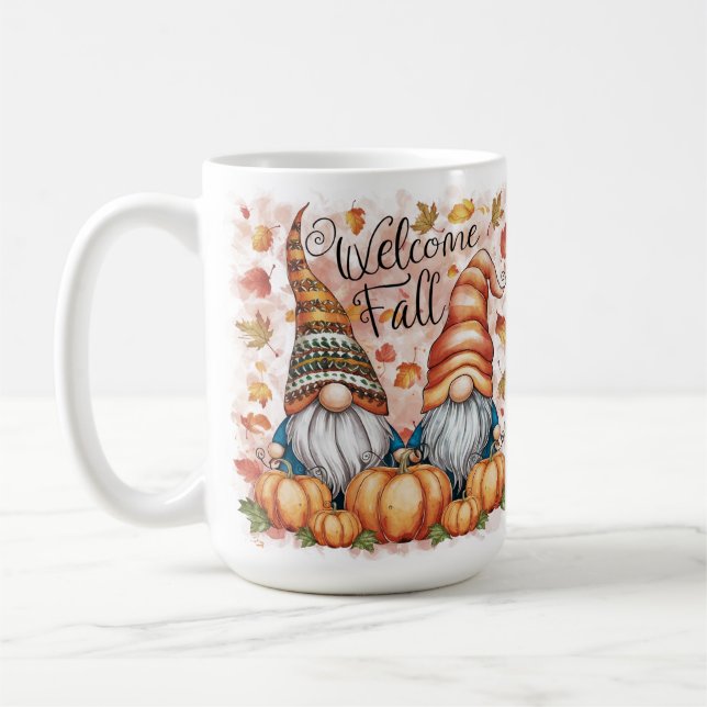 Taza De Café Muy lindo y divertido Bienvenida Gnomes Caídos y C (Izquierda)