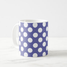 Taza De Café Muy Peri | púrpura de polka blanco púrpura