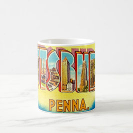 Taza De Café Muy Vintage Saludo de Pittsburgh