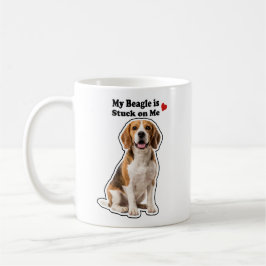Taza De Café My Beagle Is Stuck On Me Dog Lover