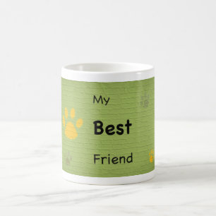 Taza De Café My Best Friend Paw Print Graffiti