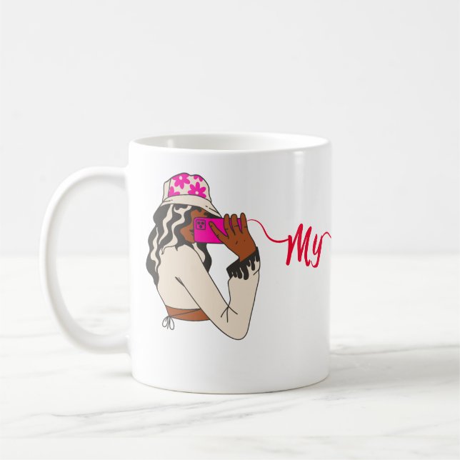 Taza De Café My Bestie Call Mug - Chicas Chateando el diseño (Izquierda)