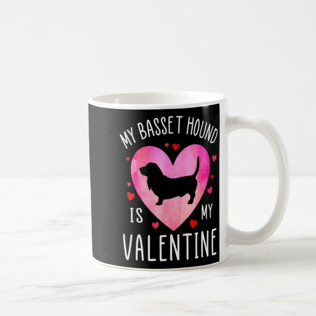 Taza De Café My Bet Hound Is My Valentine Dog Lover Valentin _1 (Derecha)