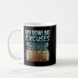 Taza De Café My Bowling Excuses Retro Vintage Ten Pin Funny Bow