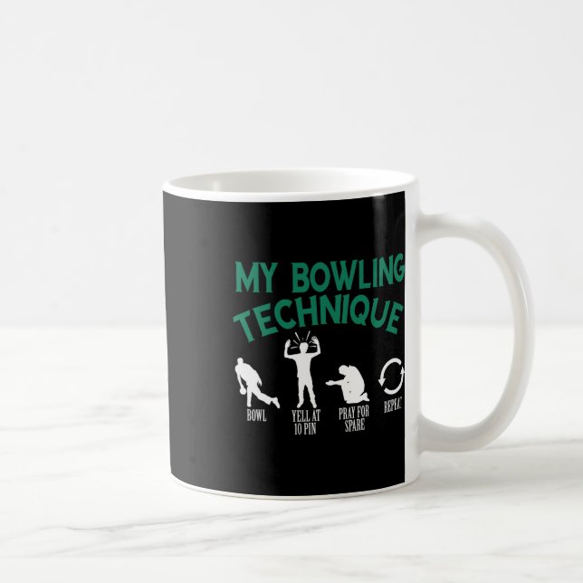 Taza De Café My Bowling Technique Bowling (Derecha)