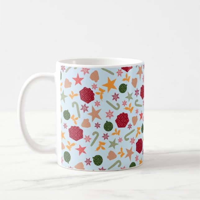 Taza De Café My Christmas Objects Blue (Izquierda)