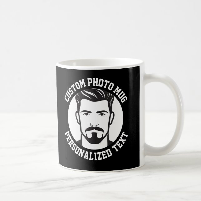 Taza De Café My Face on a Custom Mug BLACK (Derecha)