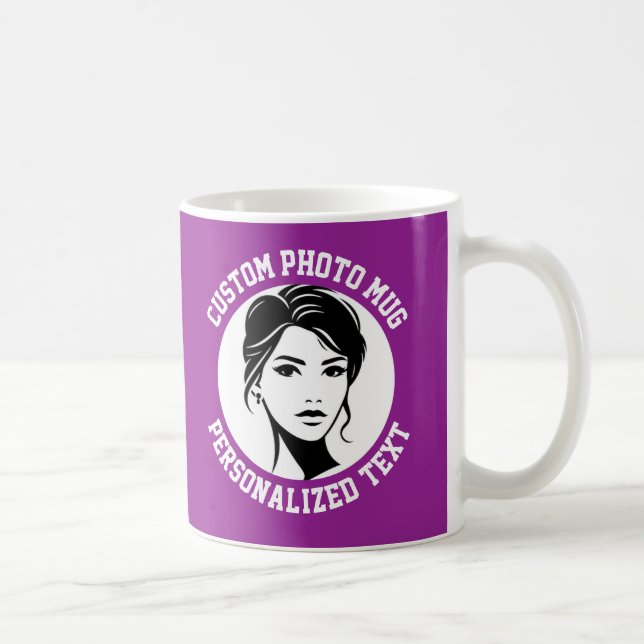 Taza De Café My Face on a Custom Mug PLUM PURPLE (Derecha)