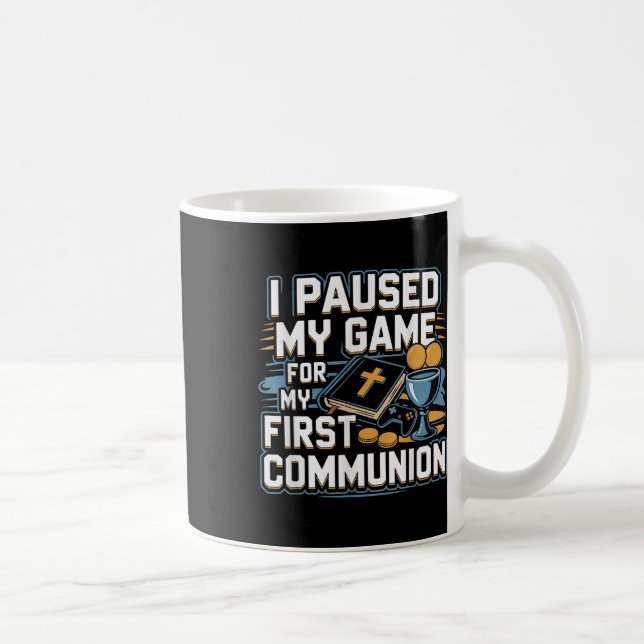 Taza De Café My First Communion Video Game Controller Gifts Boy (Derecha)