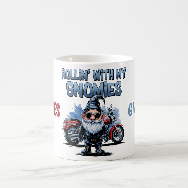 Taza De Café My Gnomies Funny Motorcycle Gnome Coffee Mug (Centro)