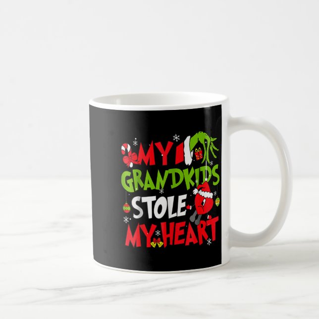 Taza De Café My Grandkids Stole My Heart Christmas Xmas Family  (Derecha)