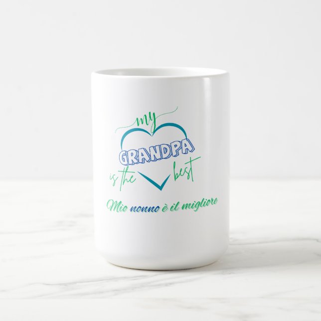 Taza De Café My Grandpa Is the Best – Bilingual Gift Design (Centro)