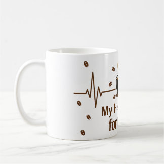 Taza De Café My Heart Beats for Coffee-mug