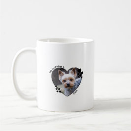 Taza De Café My heart belongs to customized dog T-Shirt