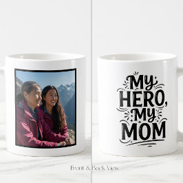 Taza De Café My Hero My Mom Bold Personalized Custom 1 Photo