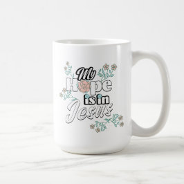 Taza De Café My Hope is in Jesus Pink Floral