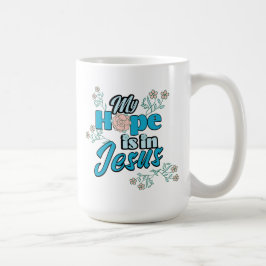 Taza De Café My Hope is in Jesus Pink Floral