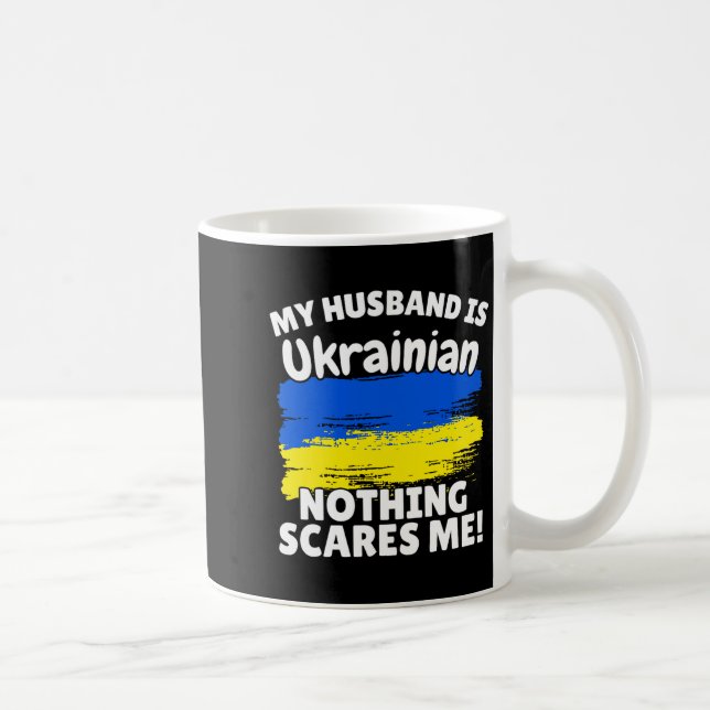 Taza De Café My Husband Is Ukrainian Funny Ukraine Flag Gift Fo (Derecha)