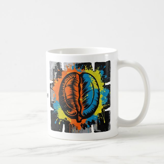 Taza De Café My Joy Coffee Mug – Artistic Graffiti Coffee Bean  (Derecha)