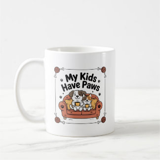 Taza De Café My Kids Have Paws Mug | Funny Pet Parent Gift