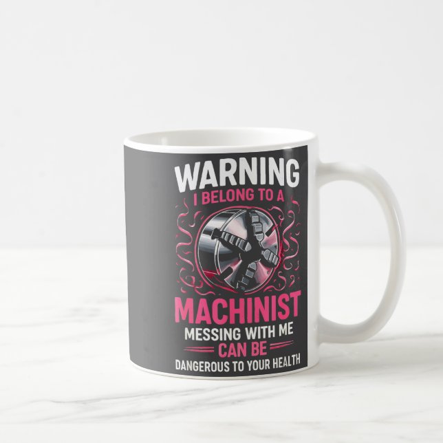 Taza De Café My Knight In Machinist Wife Girlfriend Funny Anniv (Derecha)
