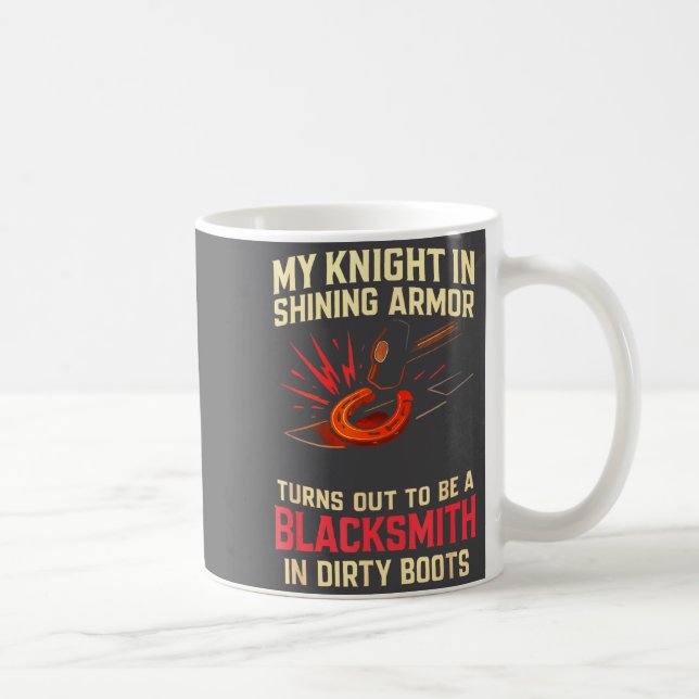 Taza De Café My Knight In Shining Funny Blacksmith Wife Women F (Derecha)