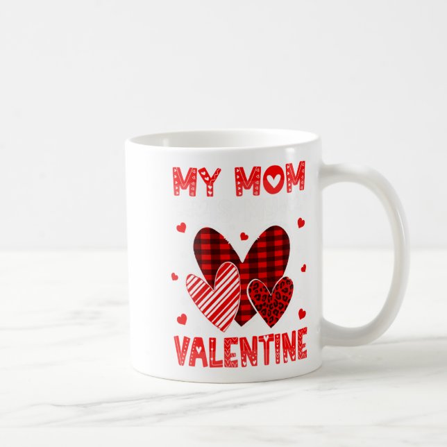 Taza De Café My Mommy Is My Valentine Heart Kid Boys Girls Vale (Derecha)