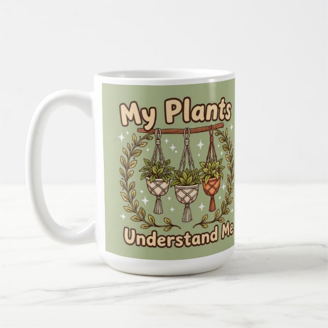Taza De Café My plants understand me houseplant Coffee Mug (Izquierda)