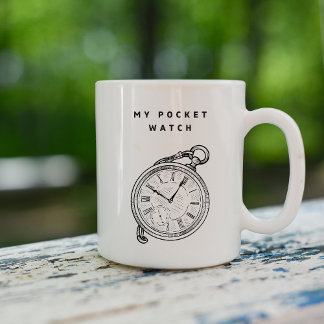 Taza De Café My Pocket Watch" Minimalist Time-Themed Mug