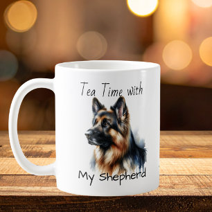 Taza de café My Shepherd Lindos Marrones y Negros