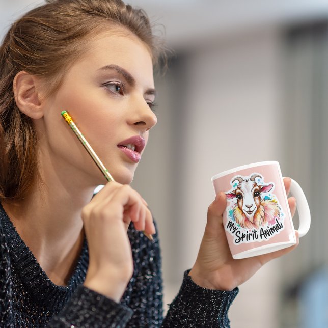 Taza De Café My Spirit Animal Goat Mug (This adorable, "my spirit animal" goat mug would make a great gift for someone special! )